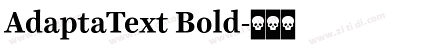 AdaptaText Bold字体转换